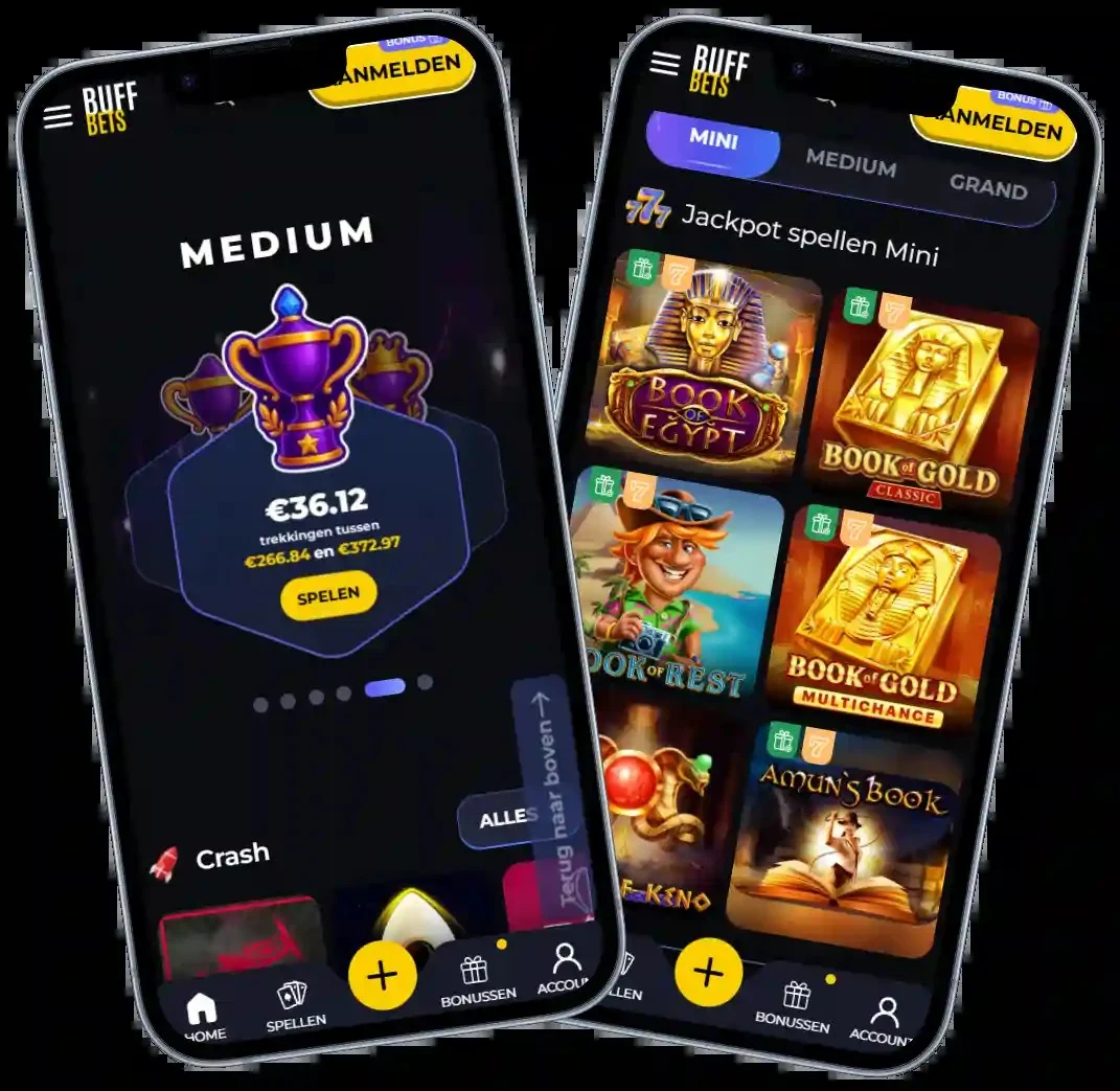 BuffBets mobiel: spellen en jackpots in de browser